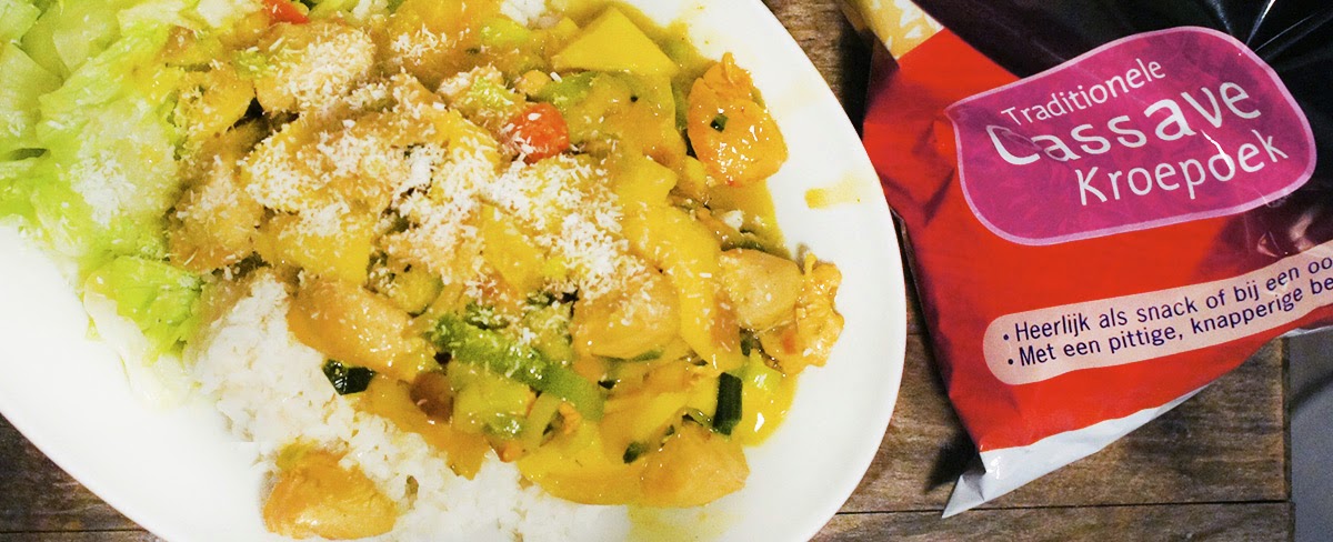 Rijst met kip kerrie, met mango, gember en kokos - Gewoon wat een ...