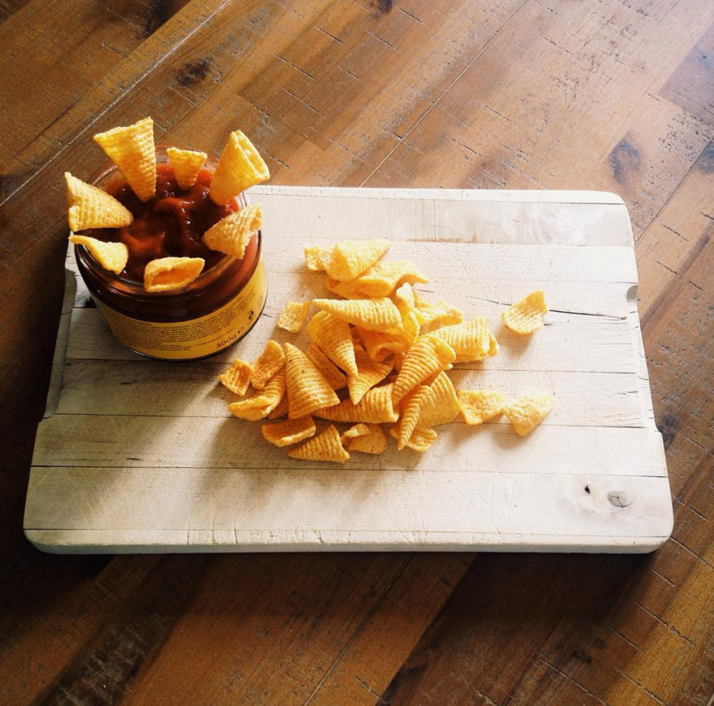 6 toffe vultips voor je Bugles Gewoon wat een studentje 's avonds eet