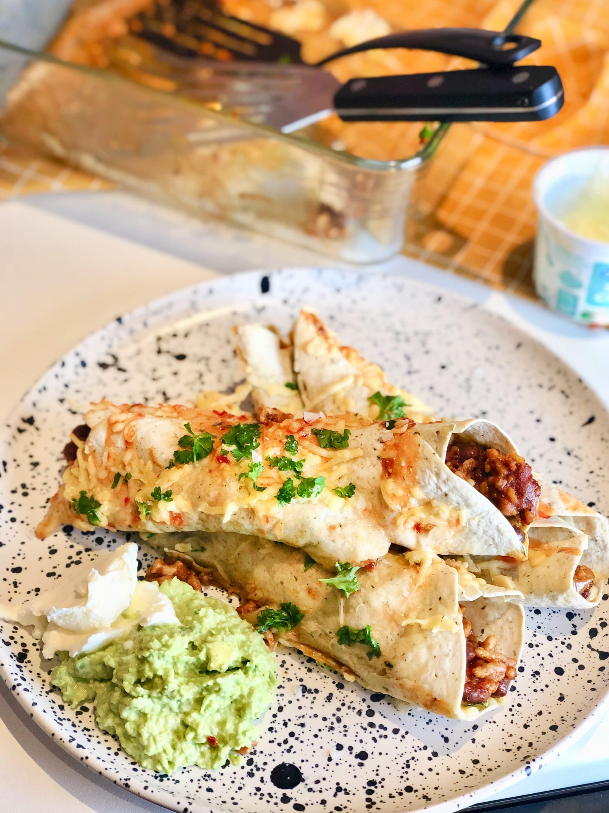 Wraps met kipgehakt, sweetchili en bonen Gewoon wat een studentje 's