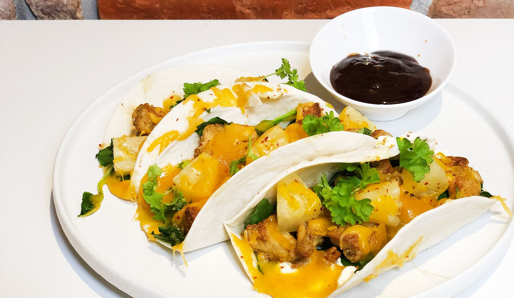 Wraps met ananas, kip en cheddar Gewoon wat een studentje 's avonds eet