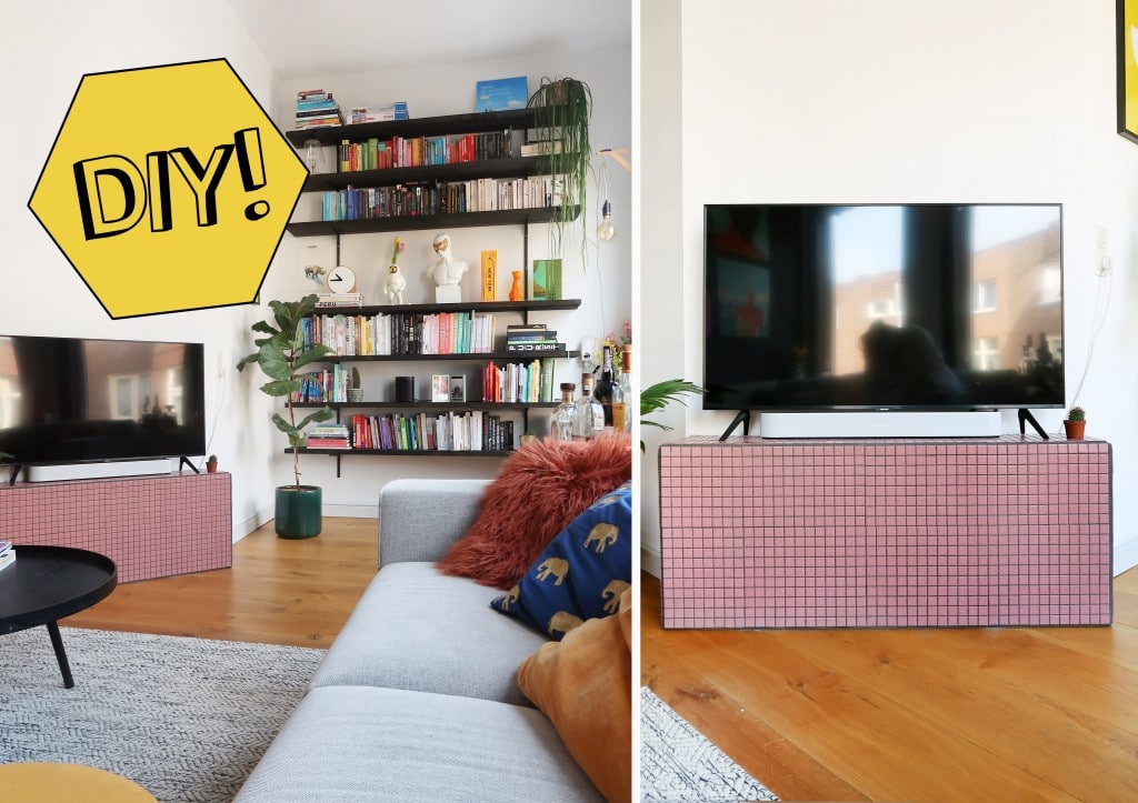 Verdampen Heerlijk mengen DIY tv-meubel met tegels - Gewoon wat een studentje 's avonds eet