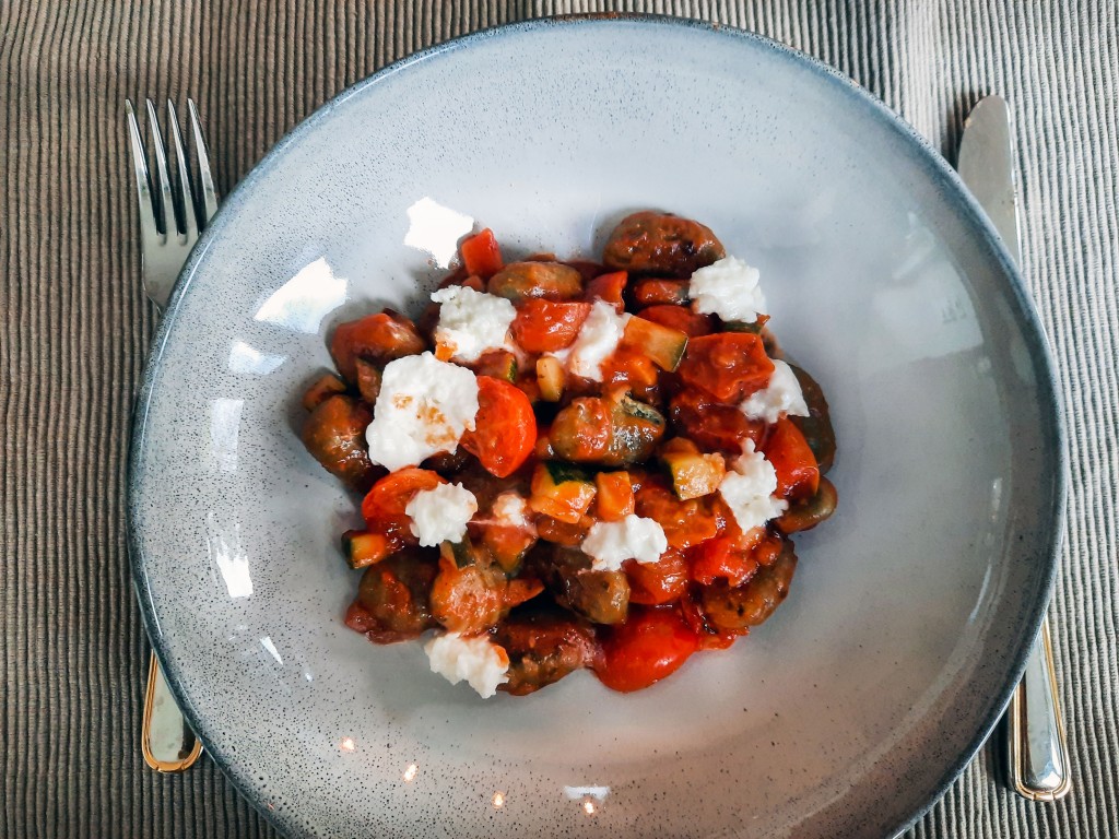 Gnocchi met tomatensaus en buffelmozzarella