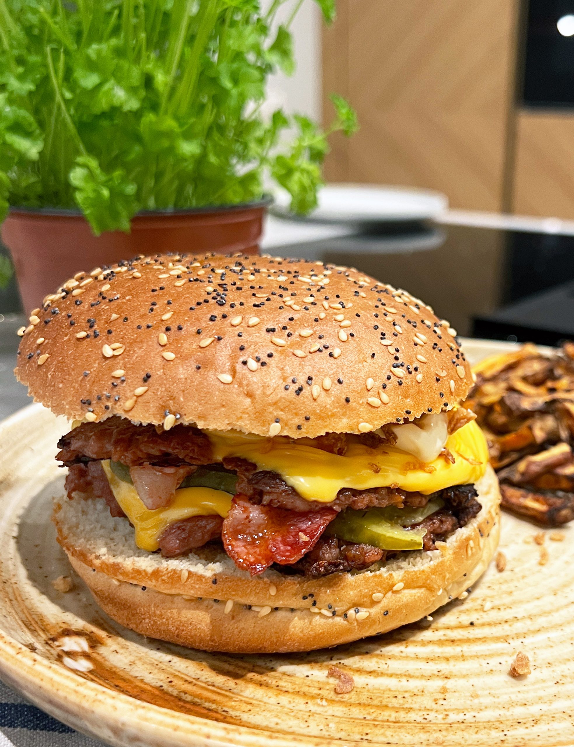 Smashburgers met bacon en kaas