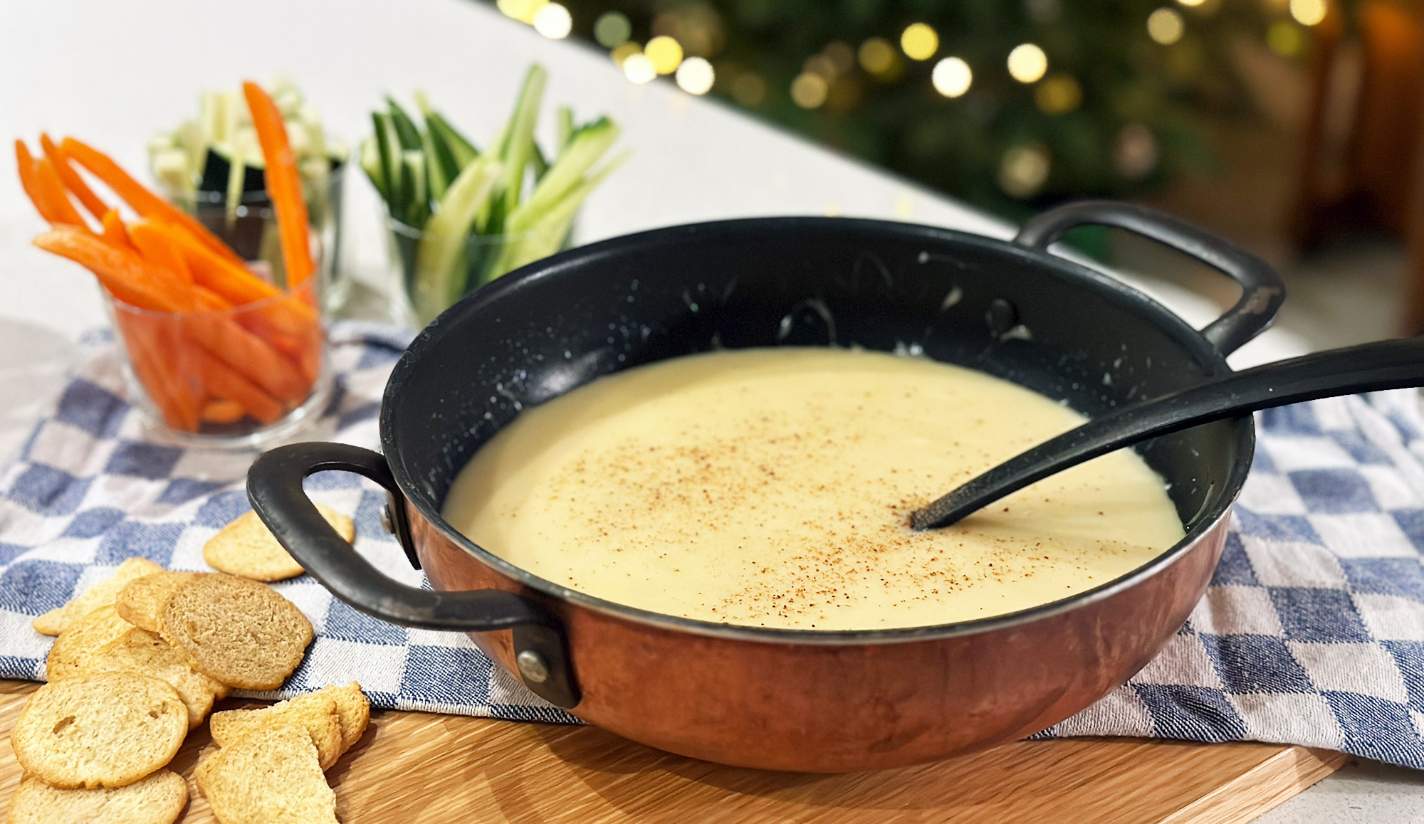 Kaasfondue zonder wijn maar met appelsap Gewoon wat...