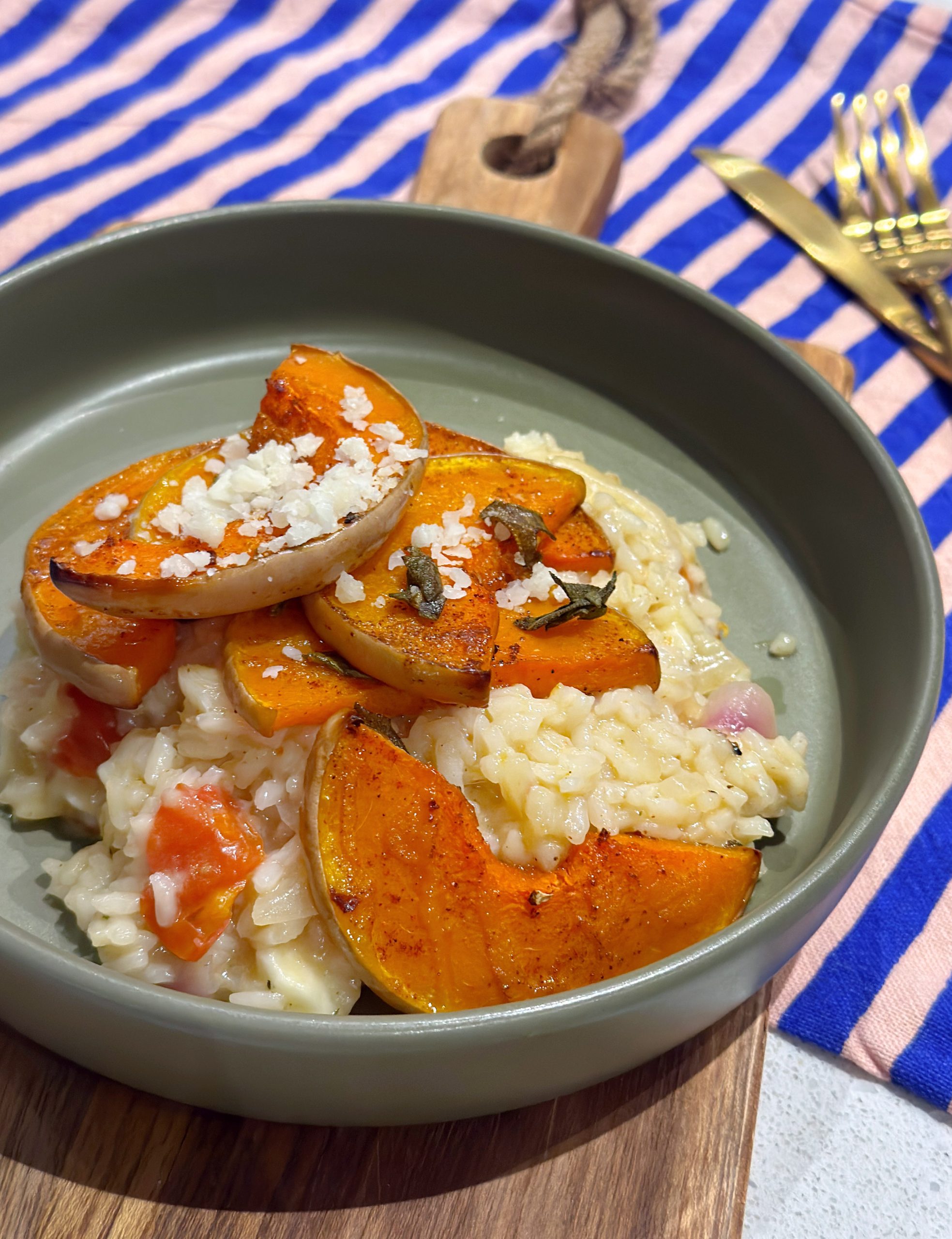 Risotto met pompoen en salie