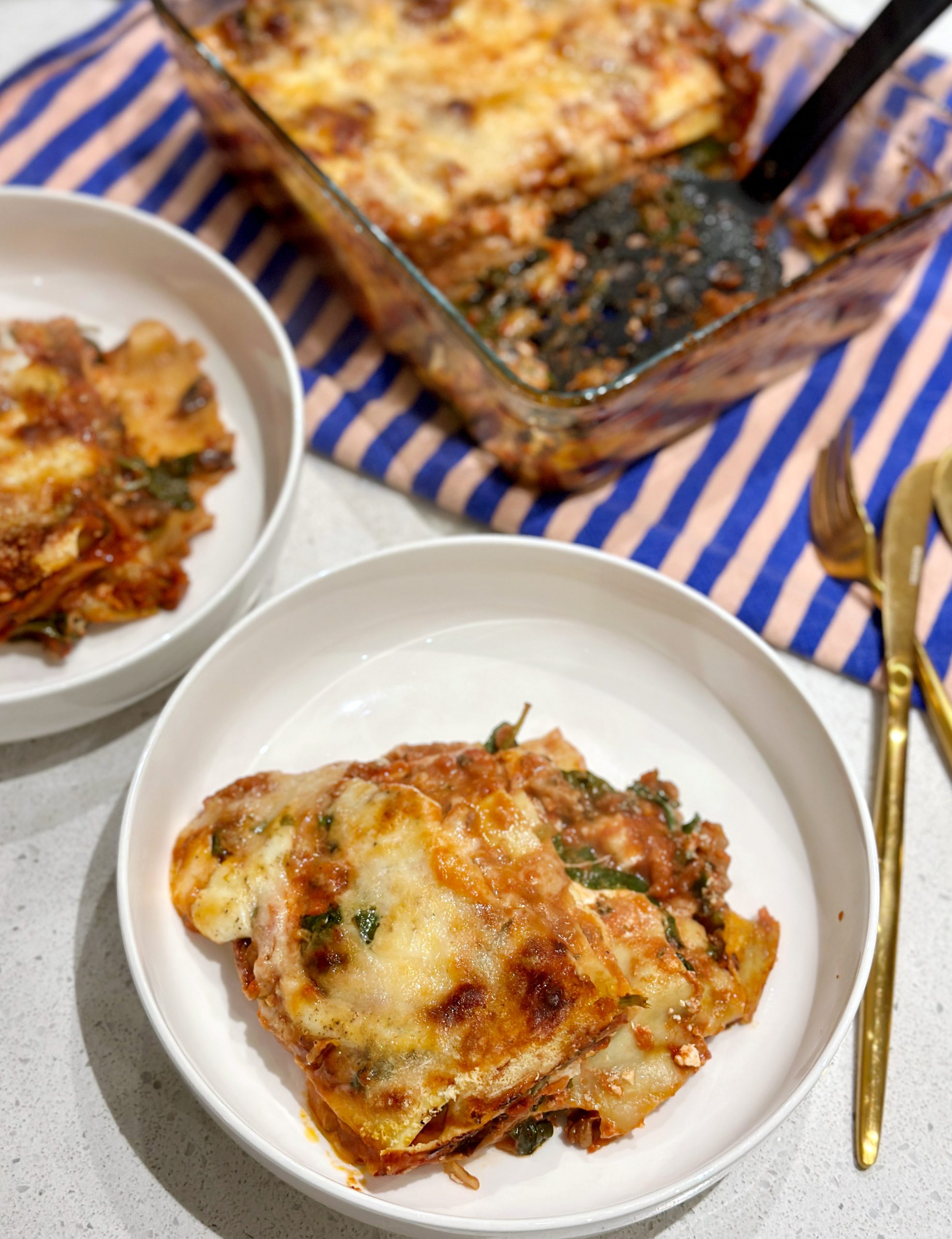 Lasagne met aubergine en kaas
